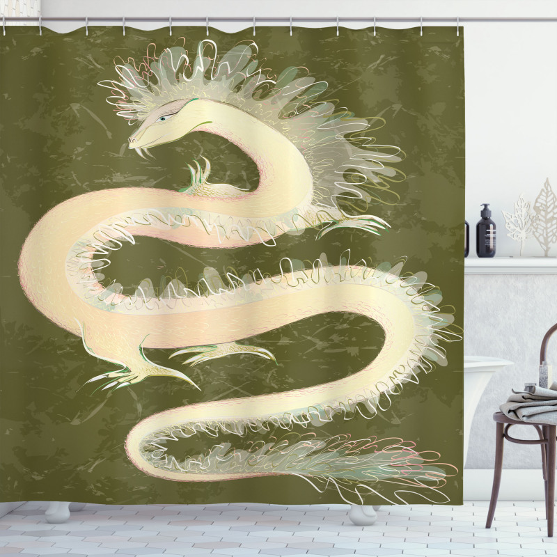 Chinese Dragon Eastern Shower Curtain