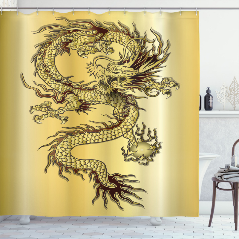 Chinese Eastern Myth Shower Curtain