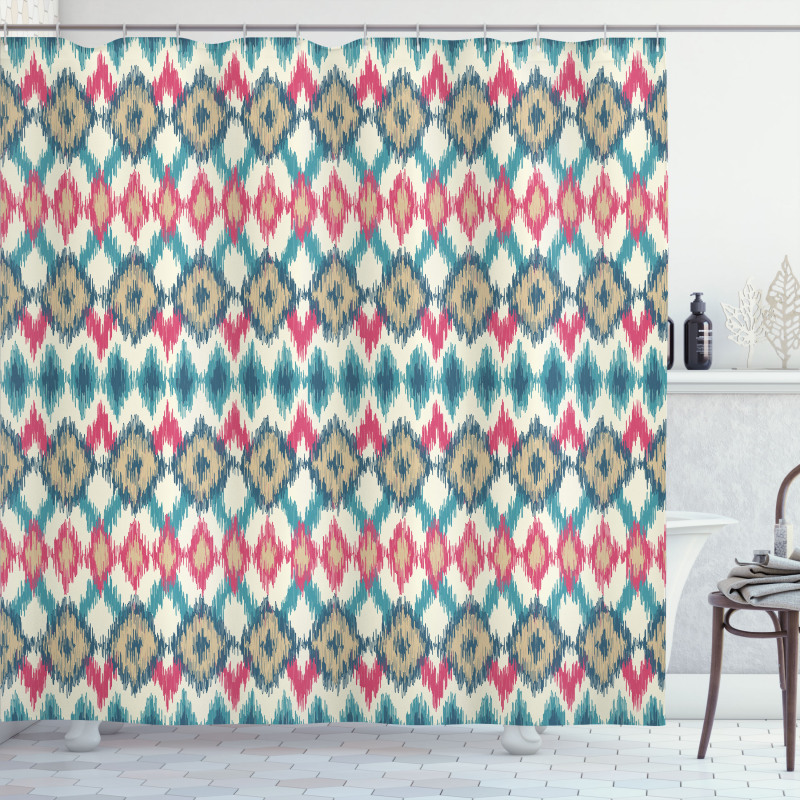 Handmade Triangle Boho Shower Curtain
