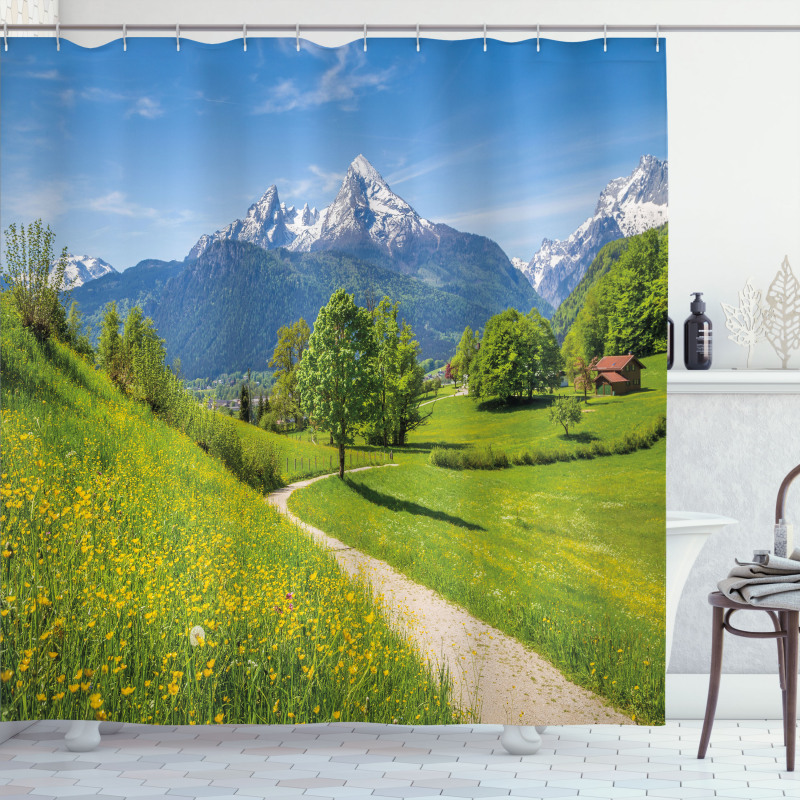 Wild Flowers in Alps Shower Curtain