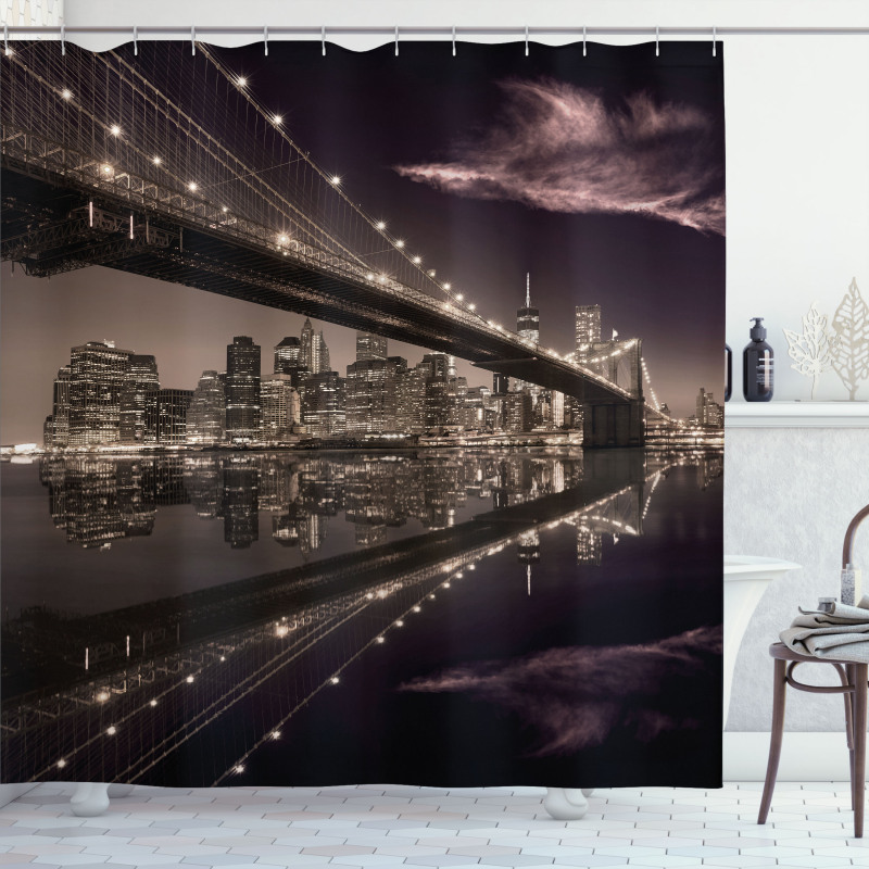 USA America Skyline Shower Curtain