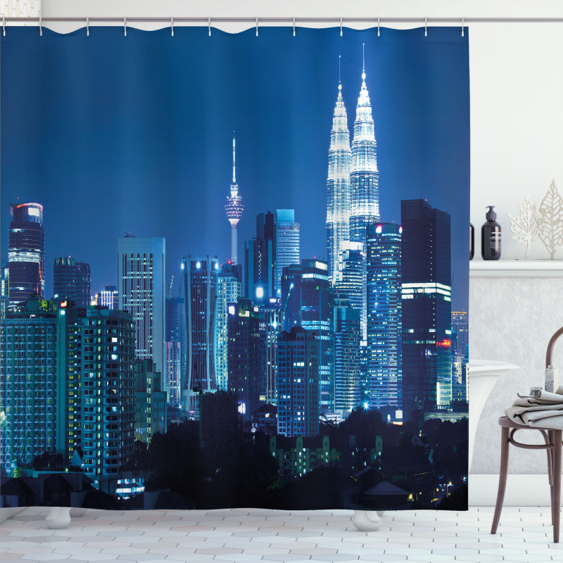 Kuala Lumpur Skyline Shower Curtain