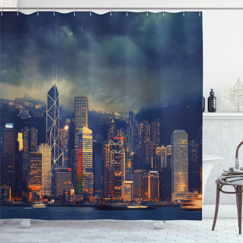 Hong Kong Cityscape Shower Curtain