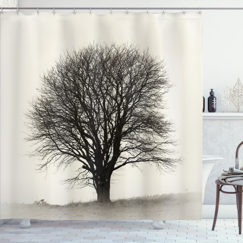 Branch Tree Field Shower Curtain