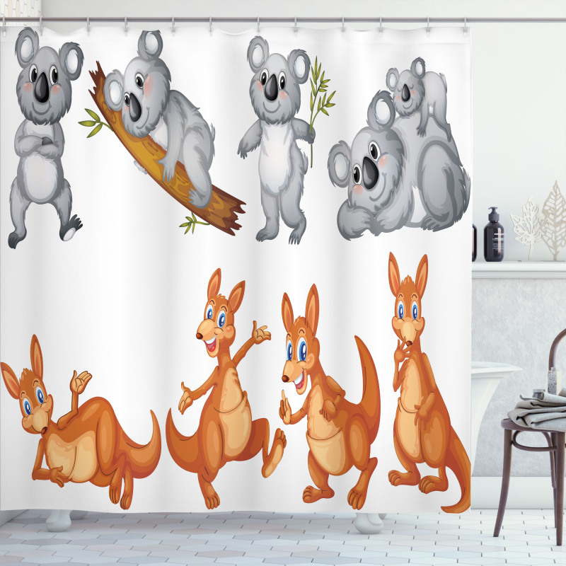 Kangaroos Koalas Shower Curtain