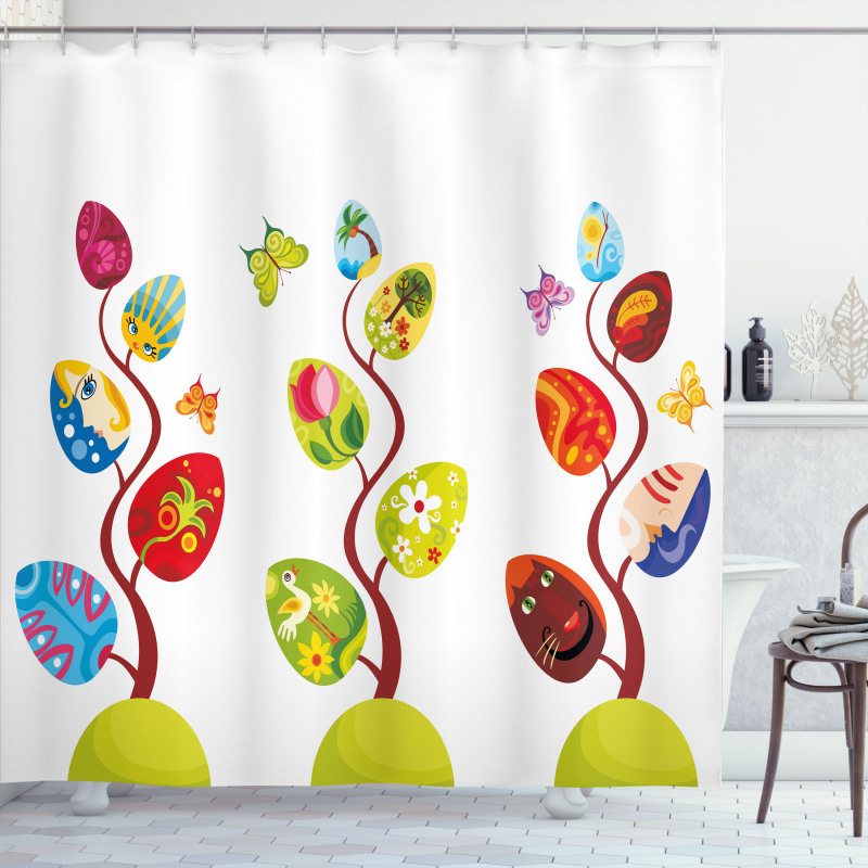 Magic Tree Easter Theme Shower Curtain