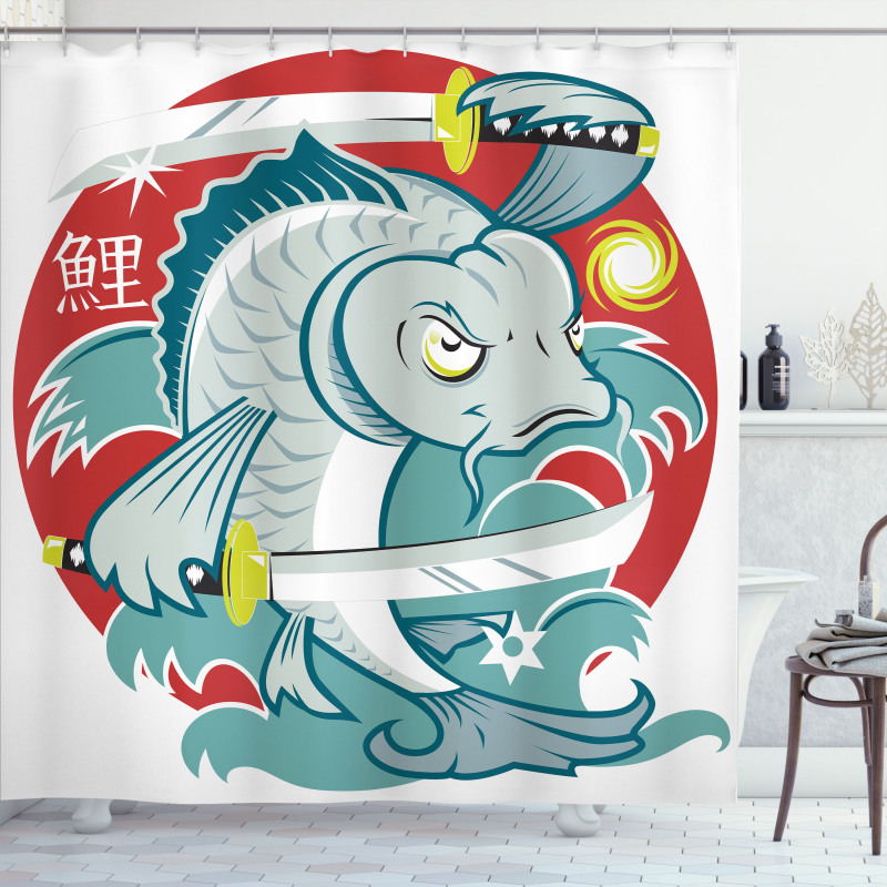 Samurai Martial Art Shower Curtain