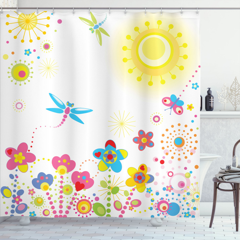 Dandelions Happiness Shower Curtain