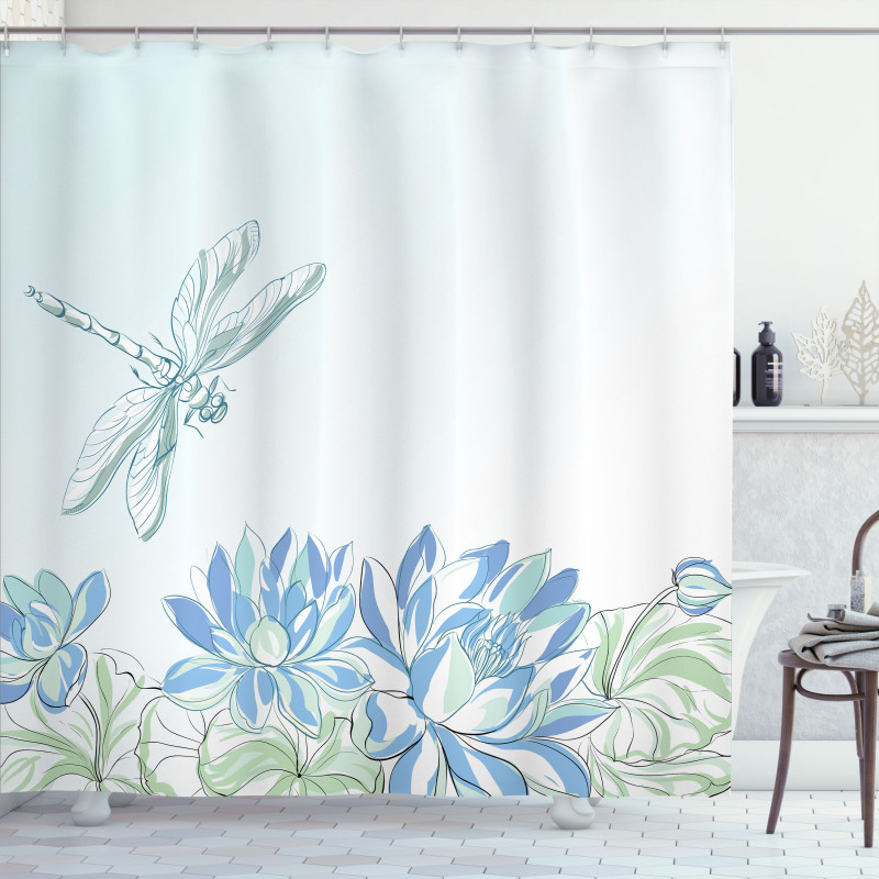 Waterlilies Nature Shower Curtain