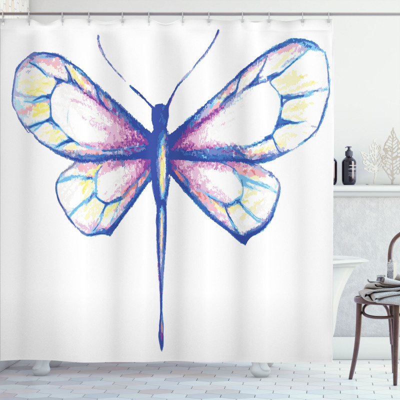 Butterfly Design Art Shower Curtain