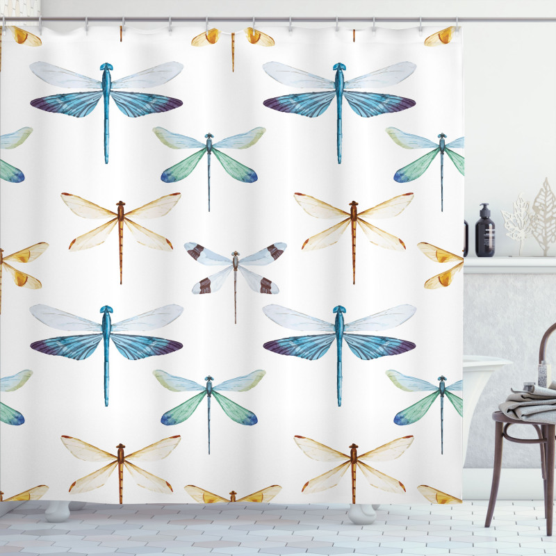 Regular Lines Insects Shower Curtain