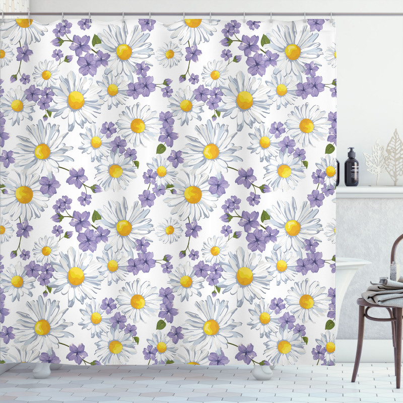 Blossoming Wild Flowers Shower Curtain