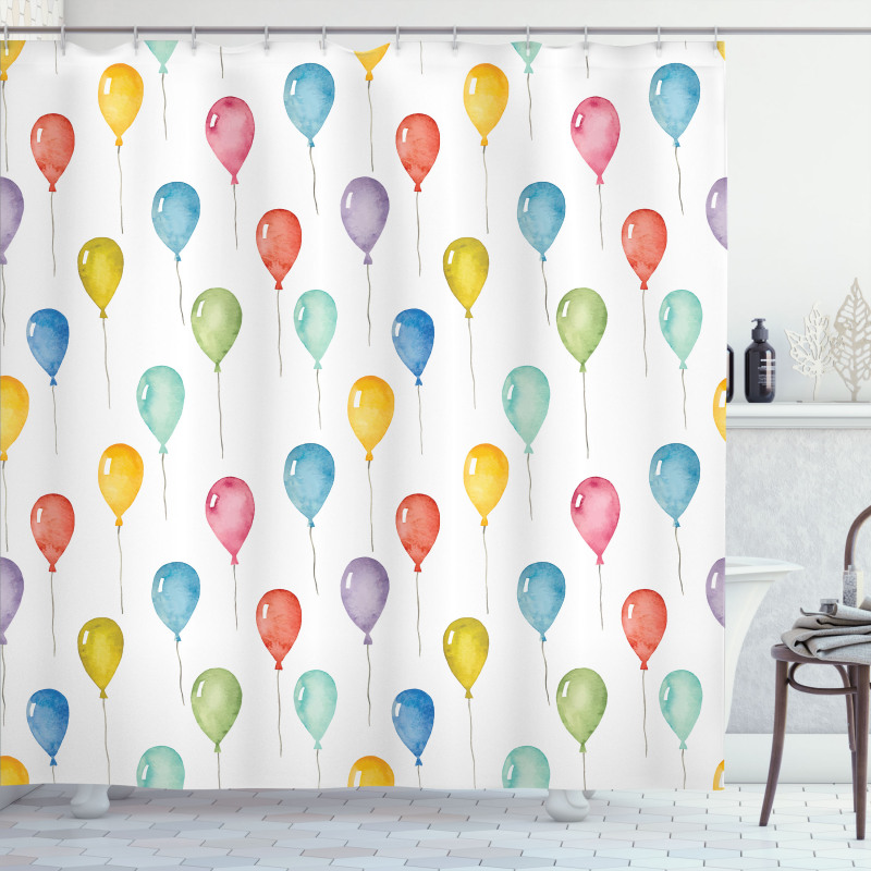 Colorful Balloons Shower Curtain