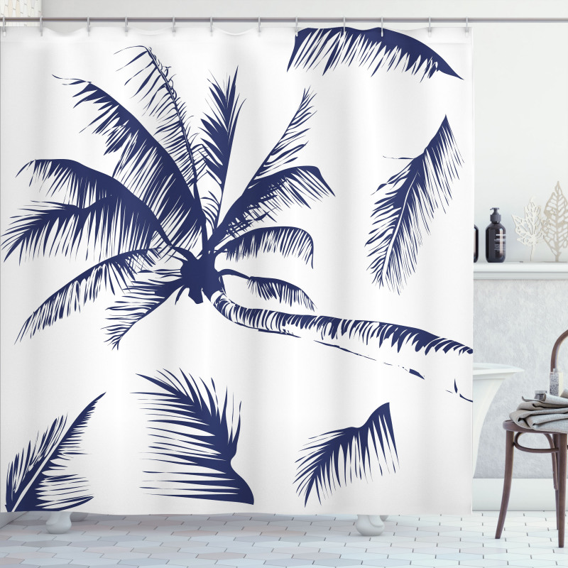 Coconut Palm Tree Shower Curtain