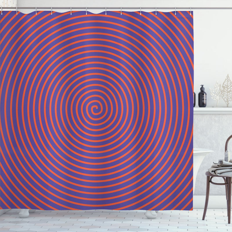 Hypnotic Spiral Shower Curtain