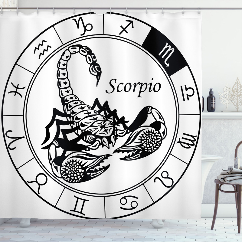 Astrology Signs Scorpio Shower Curtain