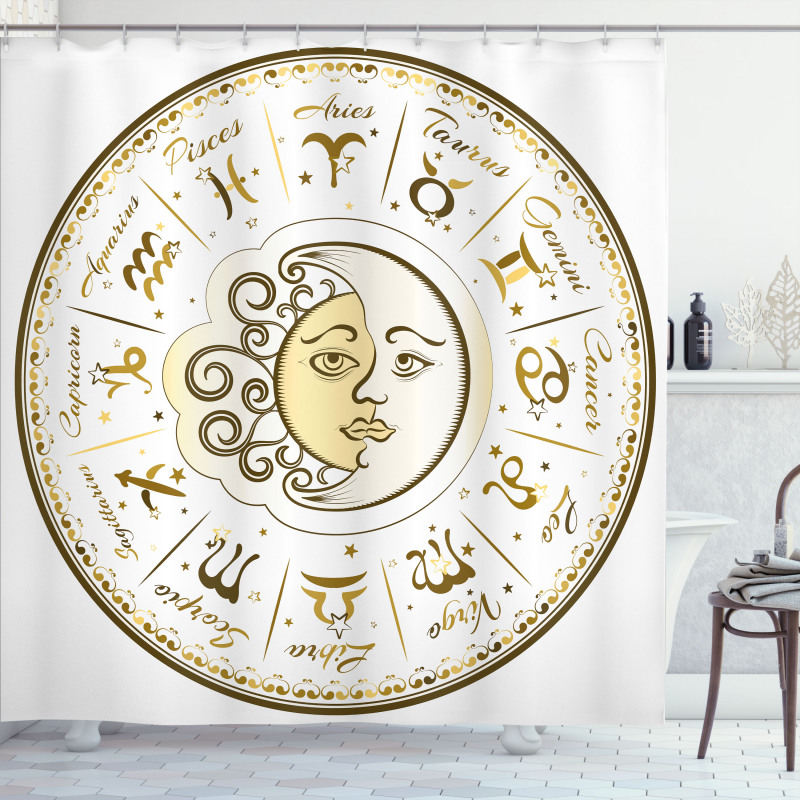 Horoscope Positions Shower Curtain