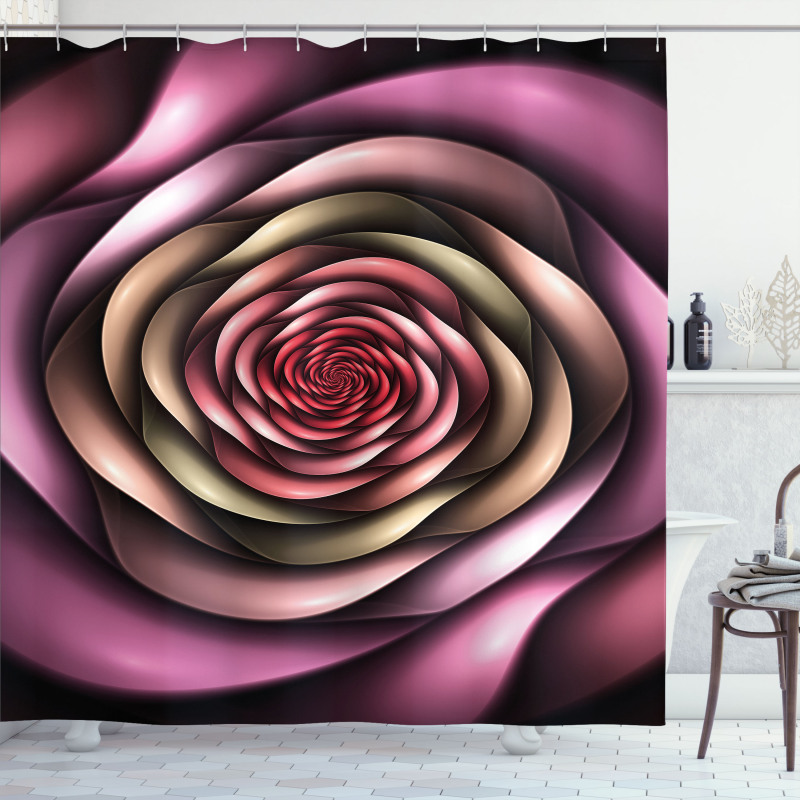 Rose Petals Modern Art Shower Curtain