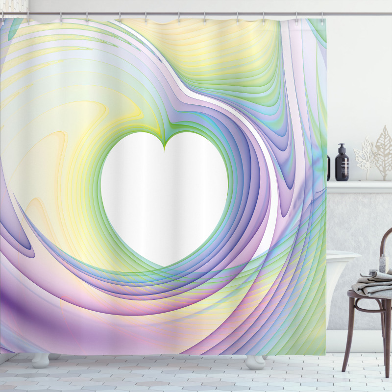 Heart Colorful Shower Curtain