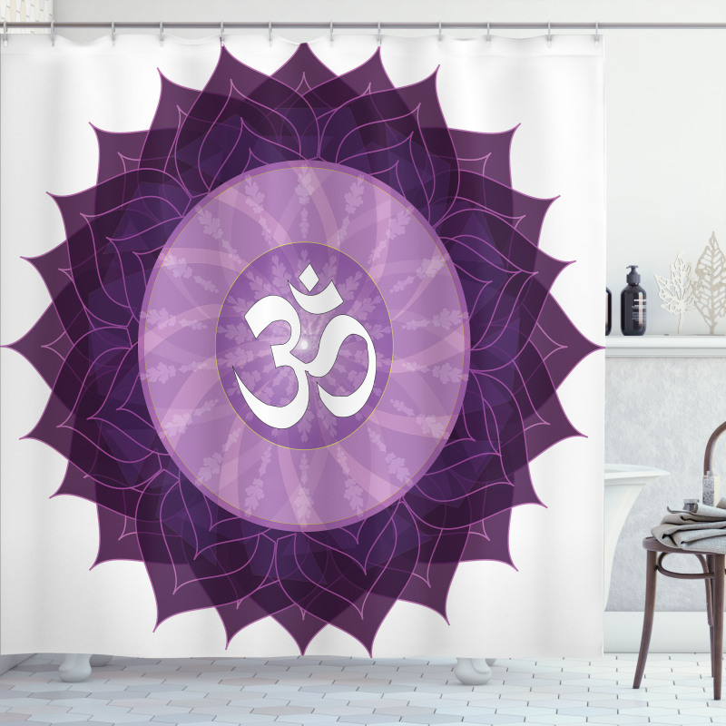 Letter Chakra Shower Curtain