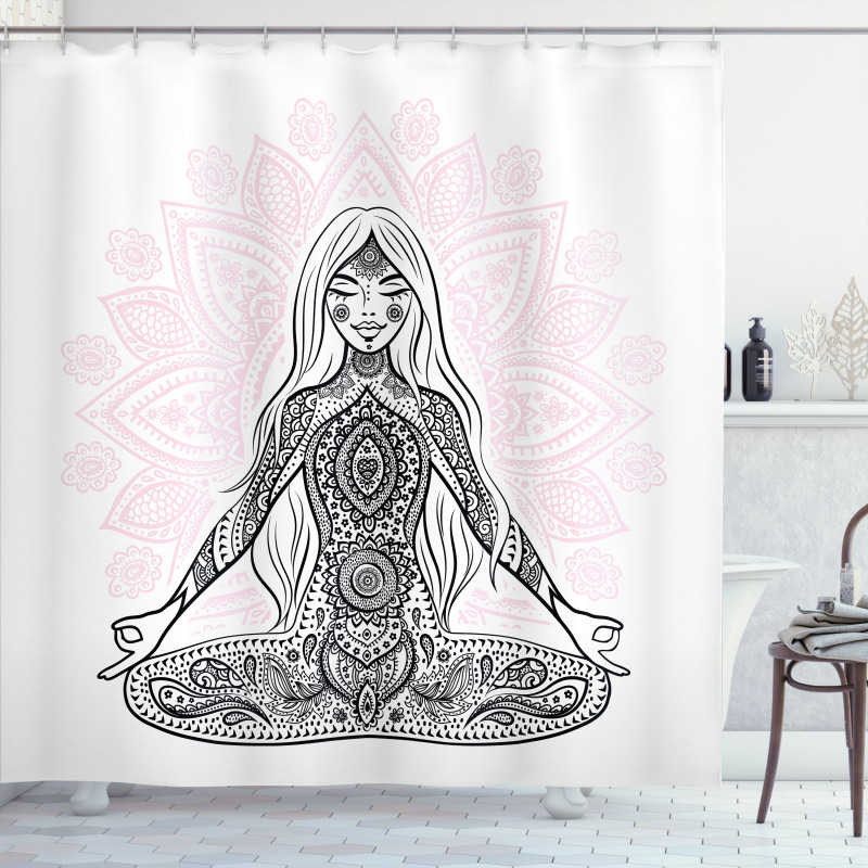 Meditation Lotus Mandala Shower Curtain