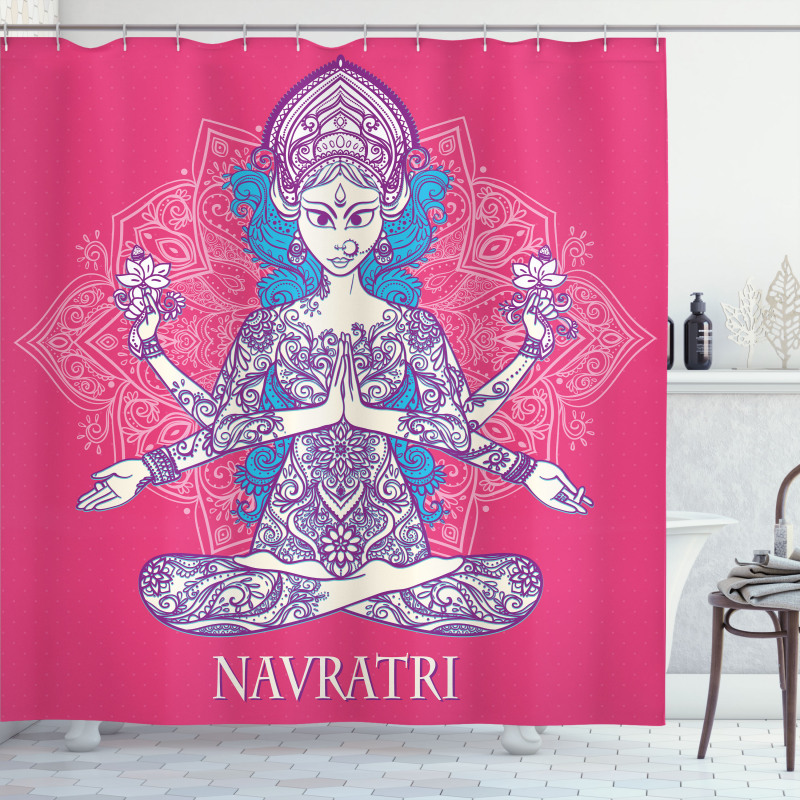 Yoga Mandala Girl Shower Curtain
