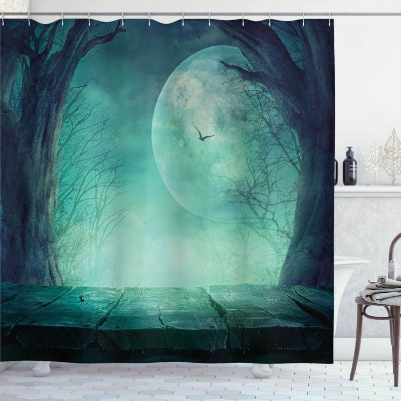 Spooky Forest Halloween Shower Curtain