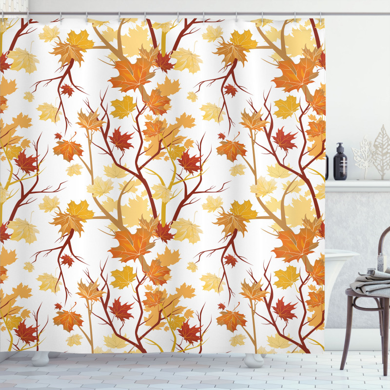 Autumn Season Elements Nature Shower Curtain