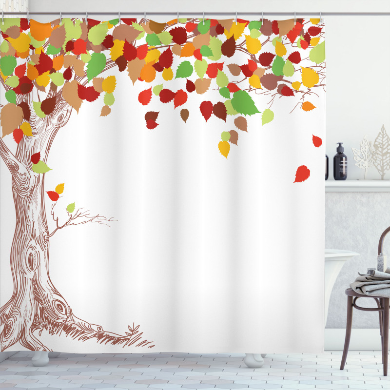 Mother Earth Theme Trees Shower Curtain