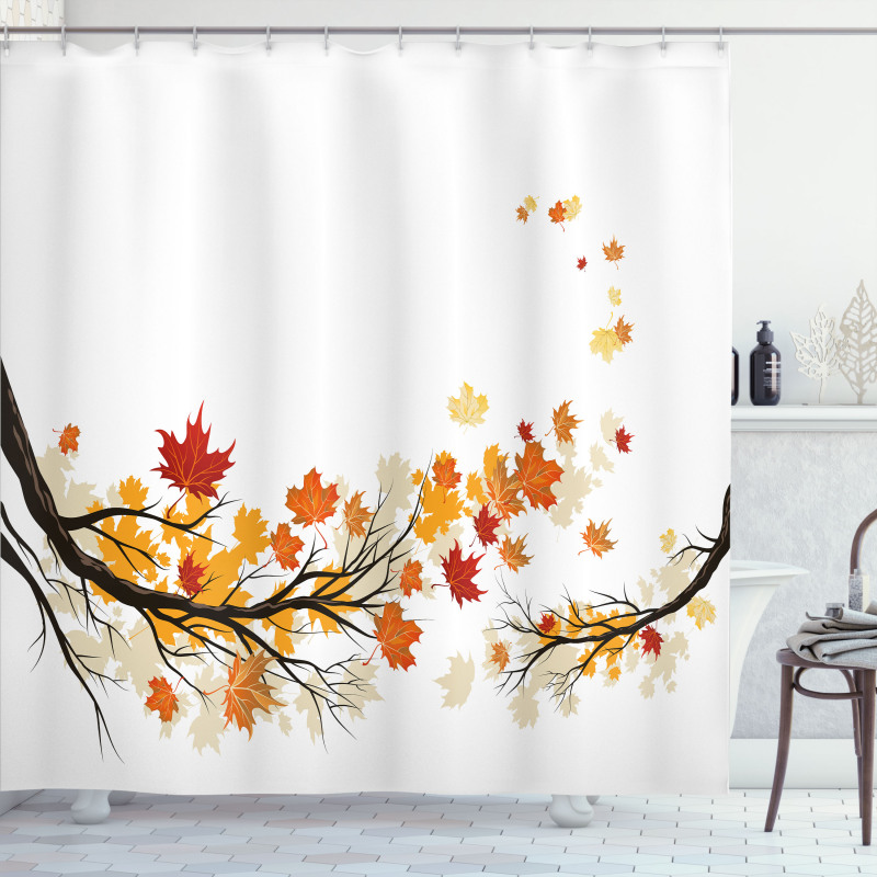 Autumn Tree Branches Shower Curtain