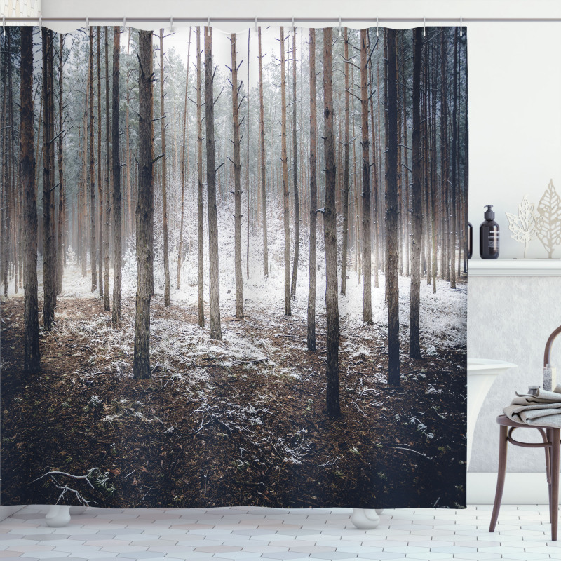 Nature Mystic Dark Shower Curtain