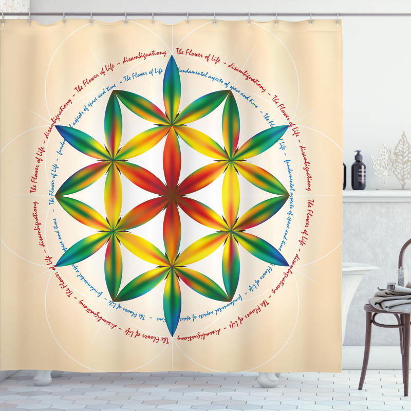 Space Time Spiral Shower Curtain