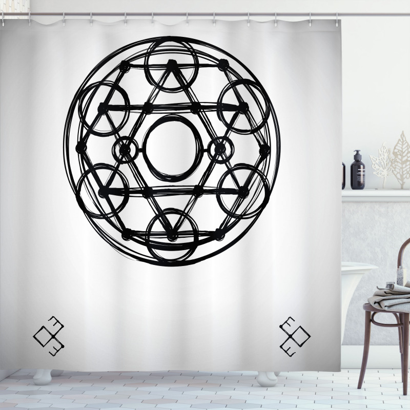 Sketch Triangles Shower Curtain