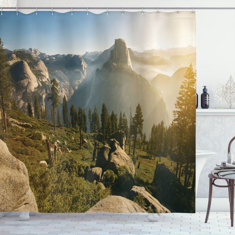 Morning Dome Sunrise Shower Curtain