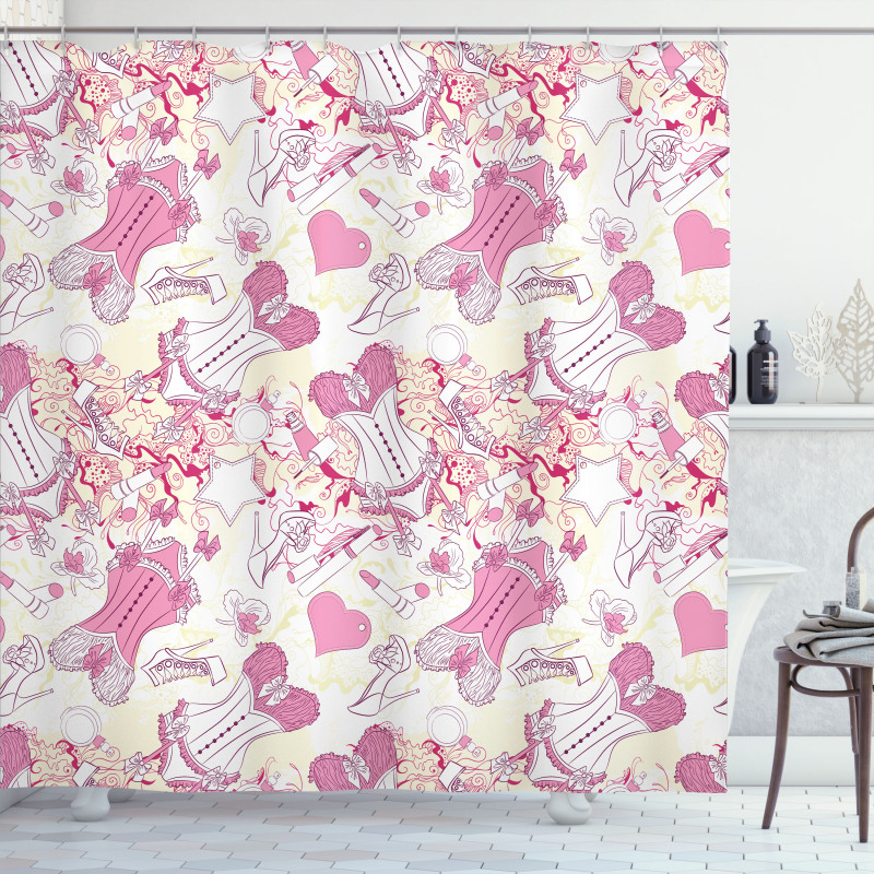 Vintage and Feminine Shower Curtain