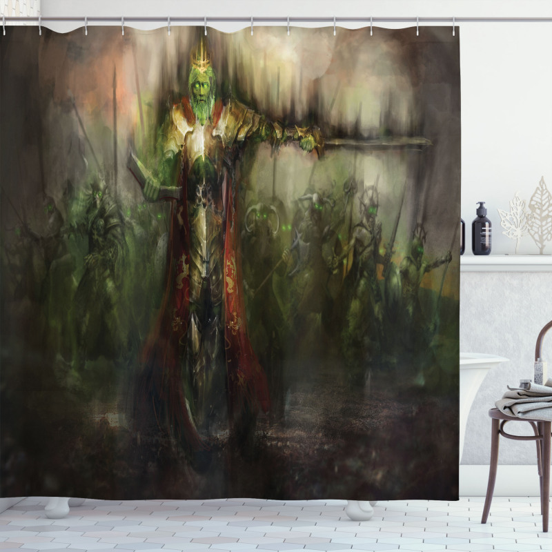 Ghost King in Field Shower Curtain