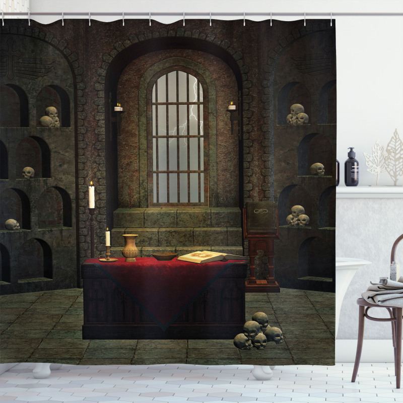 Mystical Room Skulls Shower Curtain