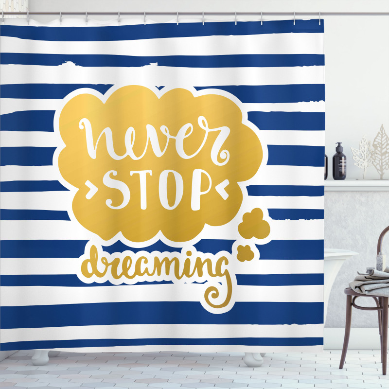 Maritime Vintage Navy Shower Curtain