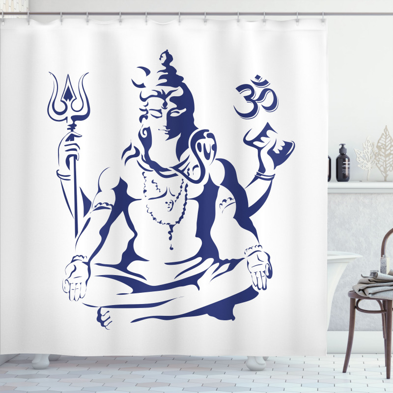 Sacred Ritual Lotus Pose Shower Curtain