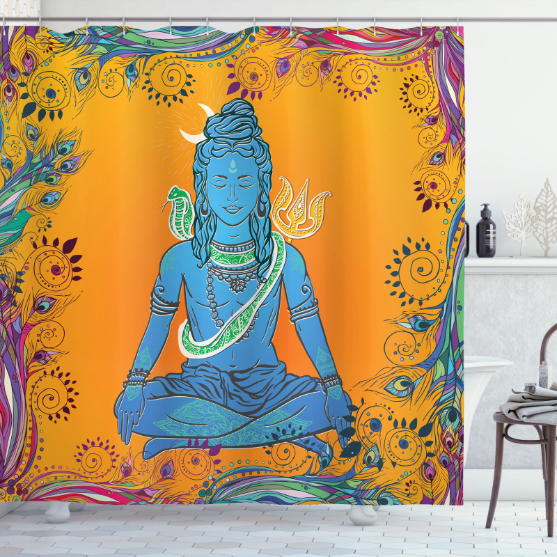 Cobra Mandala Paisley Shower Curtain