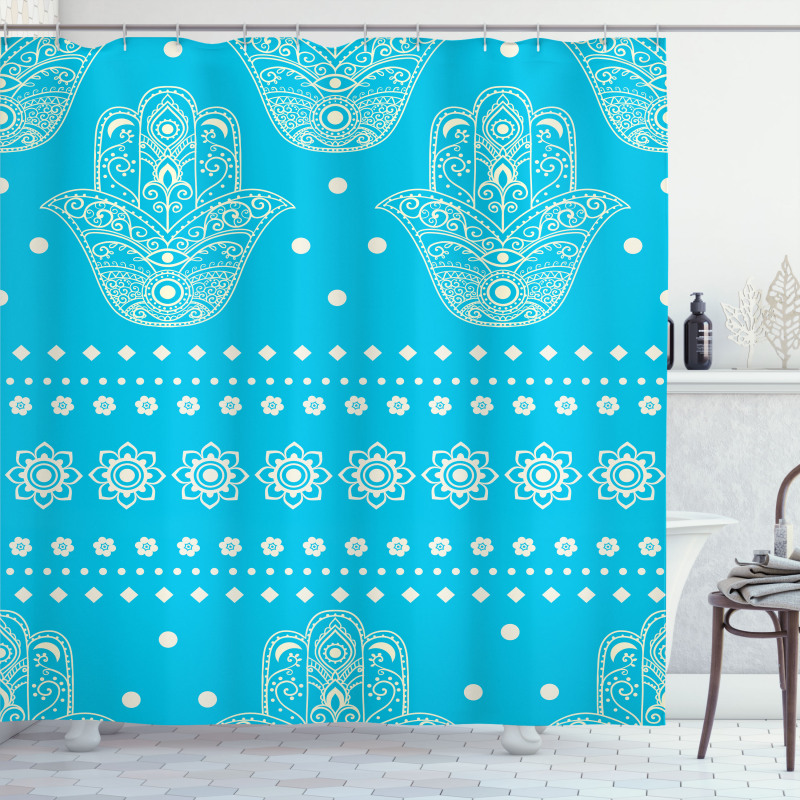 Eastern Cultural Floral Shower Curtain