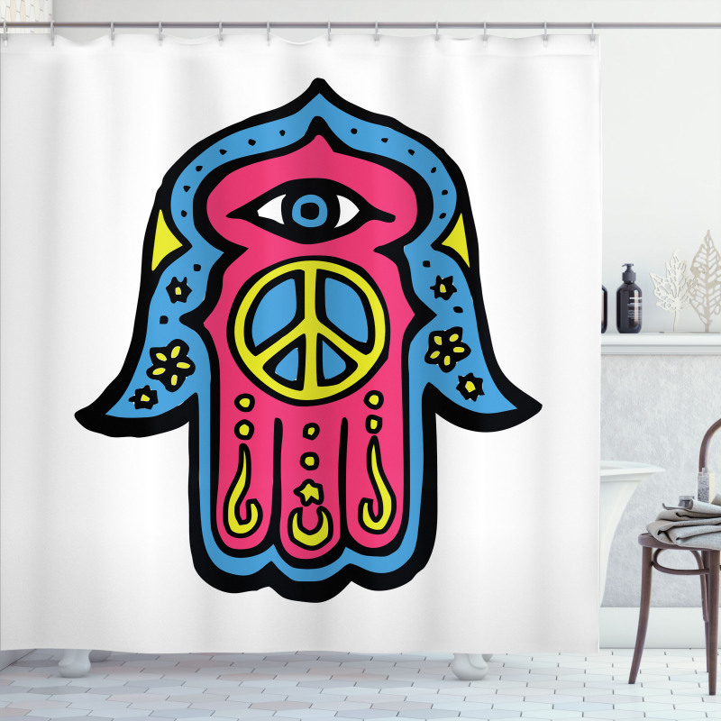 Hippie Boho Hand Fatima Shower Curtain