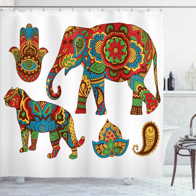 Animals Ornate Shower Curtain