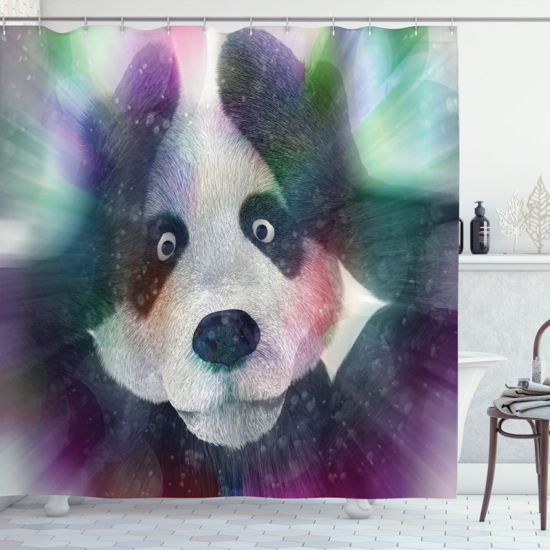 Psychedelic Panda Shower Curtain