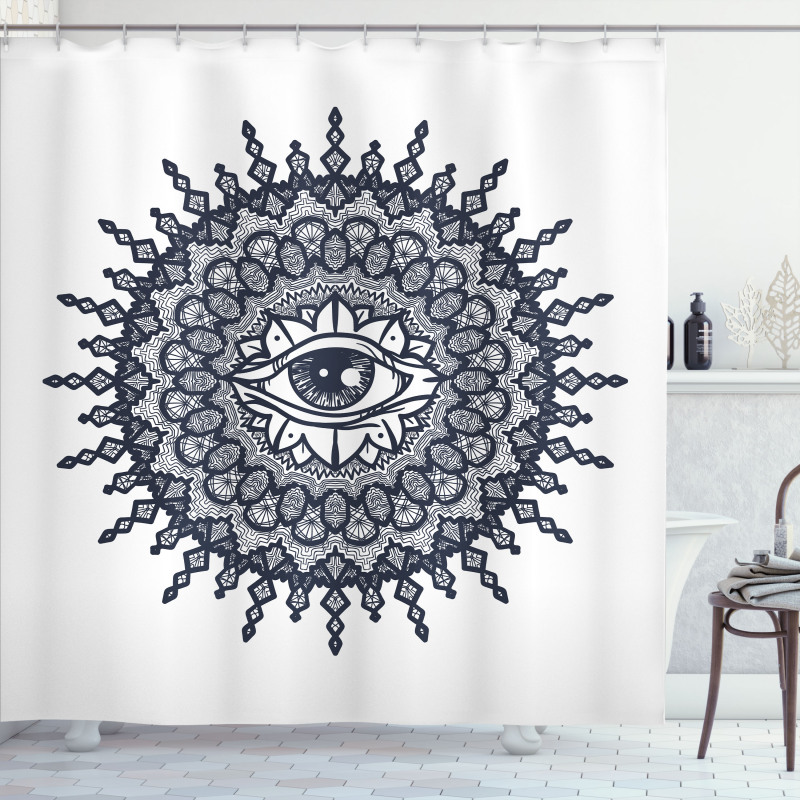 Traditional Mandala Art Shower Curtain