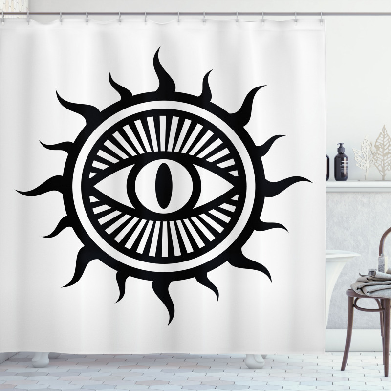 Occult Eye in Sun Shower Curtain