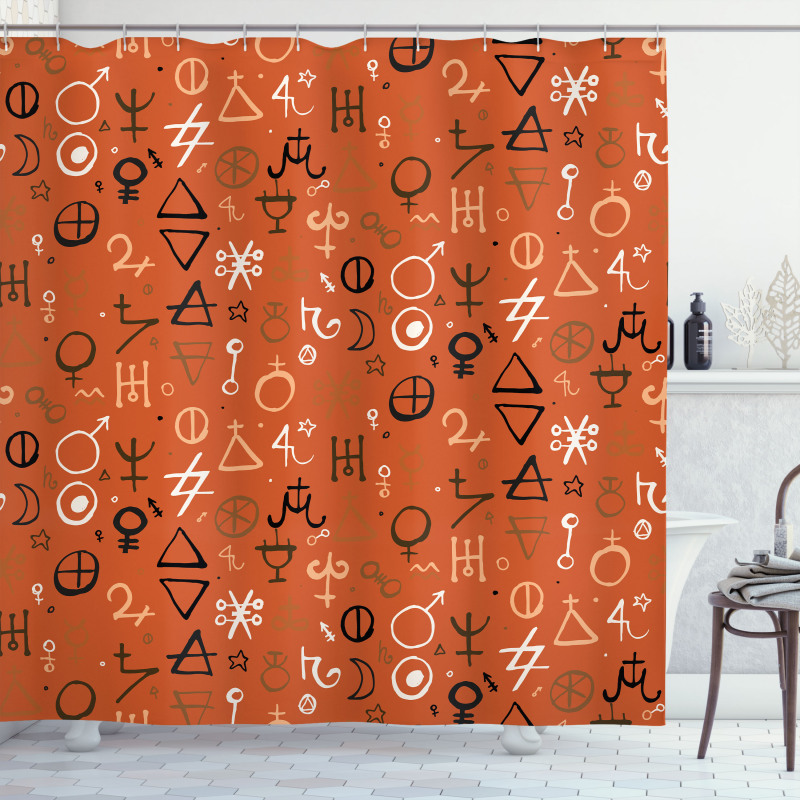 Western Aztec Forms Shower Curtain