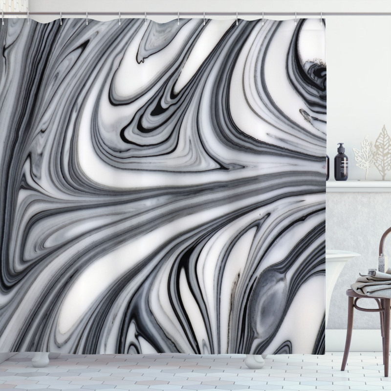 Black White Surreal Art Shower Curtain
