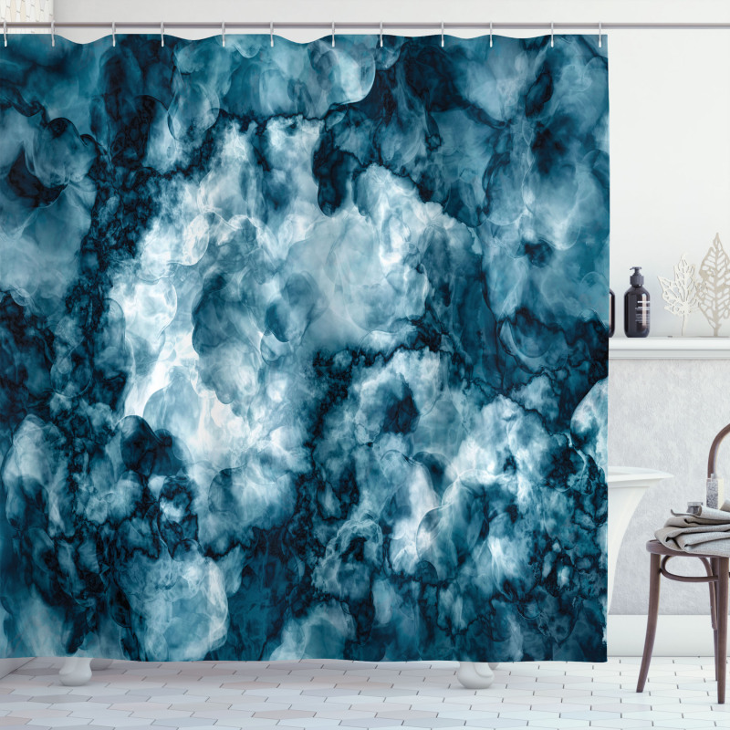 Marble Stone Effect Shower Curtain