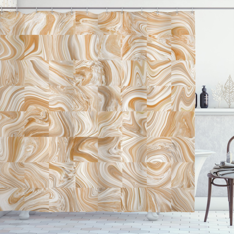 Vintage Marble Effect Shower Curtain